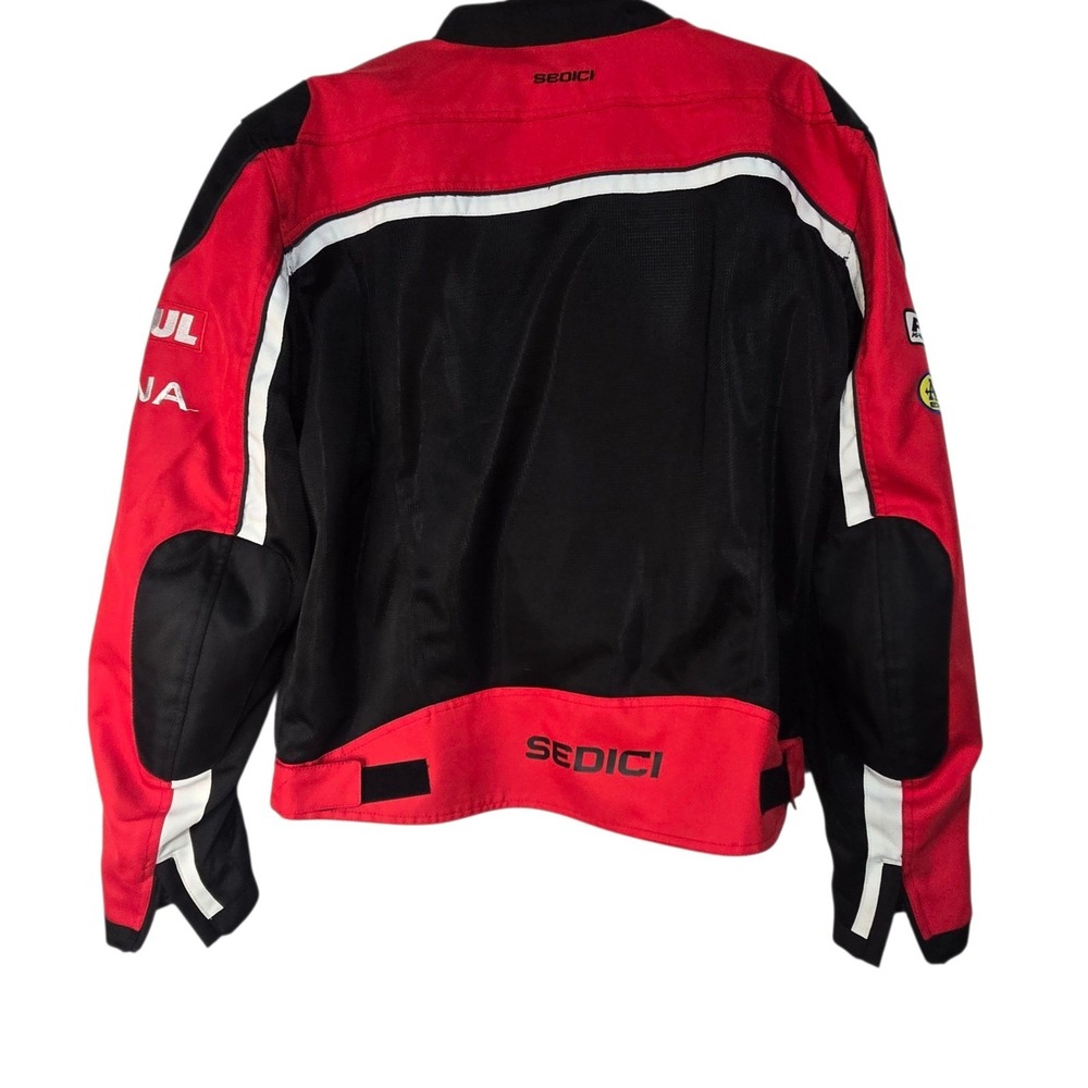 Sedici Red Black Motorcycle Podio Jacket Trackside‎ Motocross Racing 2XL - Picture 5 of 10